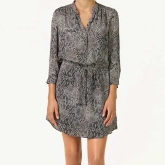 Aritzia Babaton Bennett Snake Print Silk Dress - Picture 1 of 8